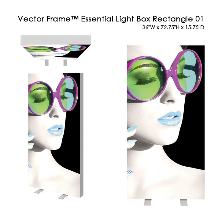 Vector Frame™ Essential Light Box Rectangle - D3 Portable Displays