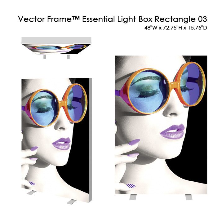 Vector Frame™ Essential Light Box Rectangle - D3 Portable Displays