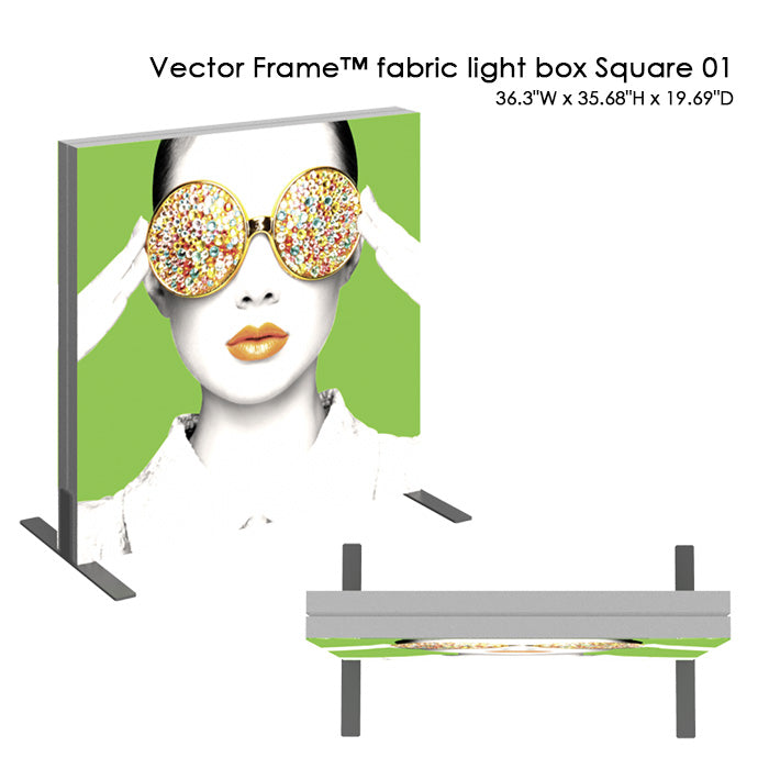 Vector Frame™ fabric light box Square